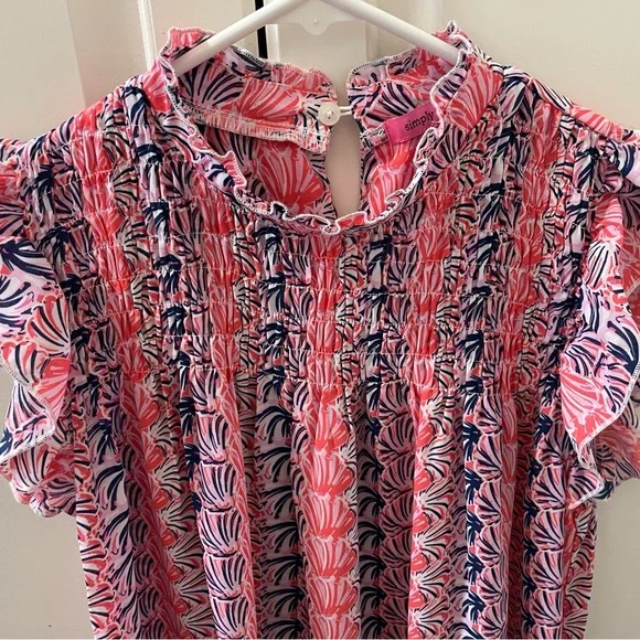 NWT, Simply Southern Seashell Smocked Dress, Size Small - Picture 4 of 12